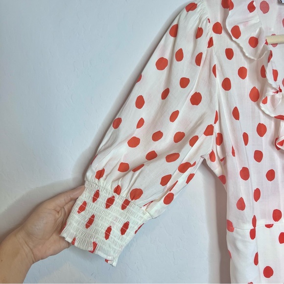 RIXO by Target Polka Dot Wrap Mini Dress. Size Small - Picture 7 of 11